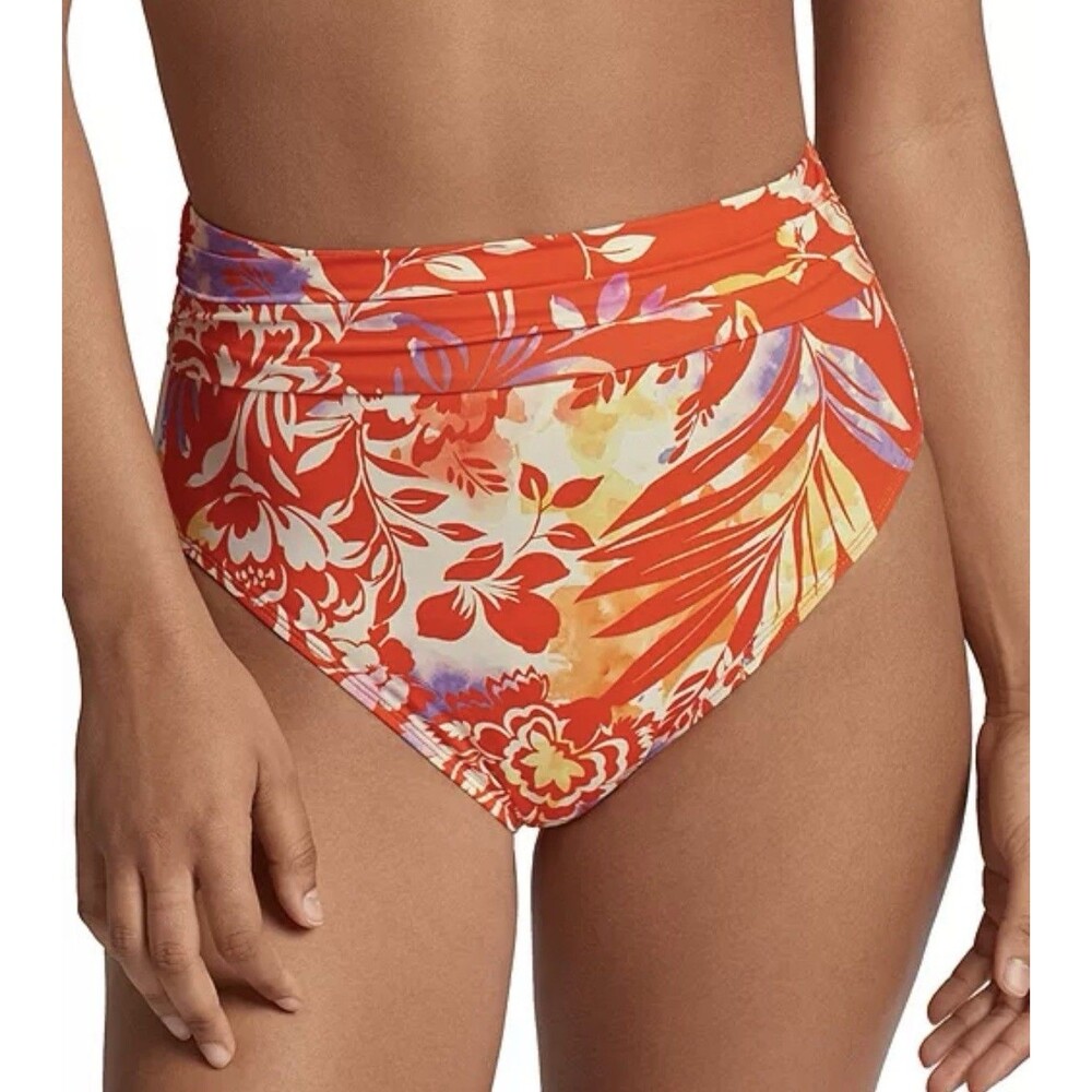 Lauren Ralph Lauren Semi-Shirred-Waistband Bikini Bottoms Multi Size 6 NWT $80